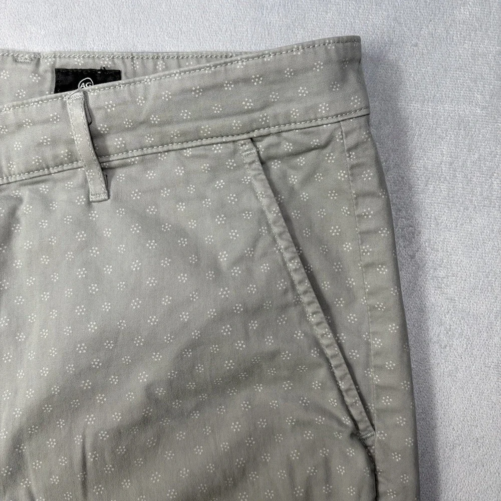 AG Adriano Goldschmied Wanderer Slim Trouser Shorts Mens Size 40 Light Grey